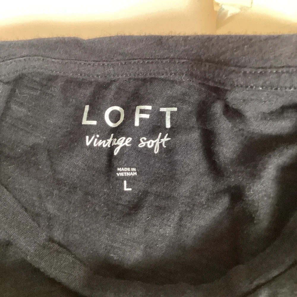 Loft Womens Tank Top Shirt Top Size L Large Soft Stretch Comfort Casual Love - Picture 6 of 9